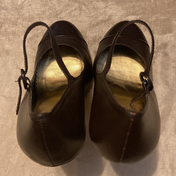 Bebe Brown Leather Mary Jane Heels - Picture 4 of 6